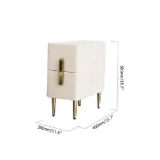 Picture of Inarrow Modern Nightstand Gold legs - 2 drawers