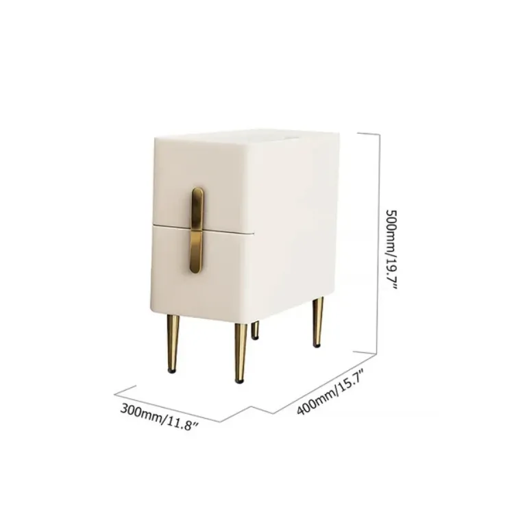 Picture of Inarrow Modern Nightstand Gold legs - 2 drawers