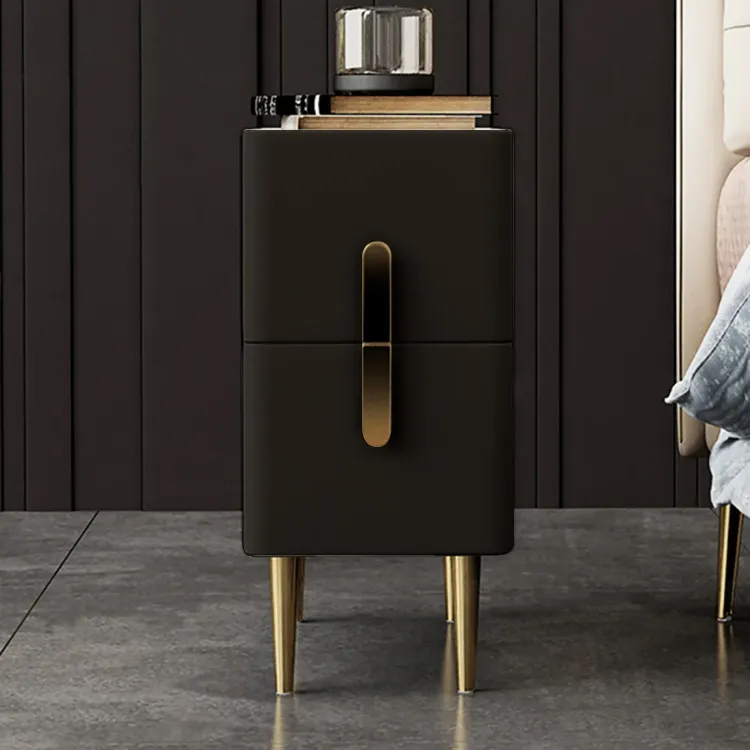 Picture of Inarrow Modern Nightstand Gold legs - 2 drawers