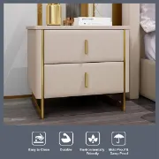 Picture of Jenive Modern Nightstand - 2 drawers 