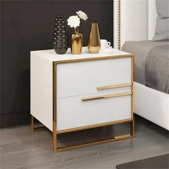 Picture of Cylina Nightstand Natural wood - 2 Drawers