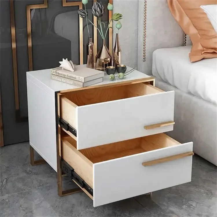 Picture of Cylina Nightstand Natural wood - 2 Drawers