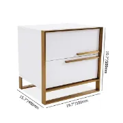 Picture of Cylina Nightstand Natural wood - 2 Drawers