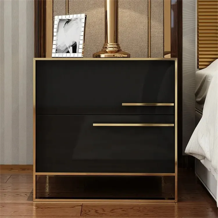 Picture of Cylina Nightstand Natural wood - 2 Drawers