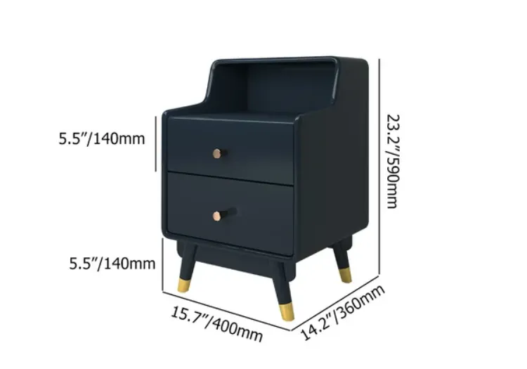 Picture of Venice Modern Nightstand - 2 Drawers 