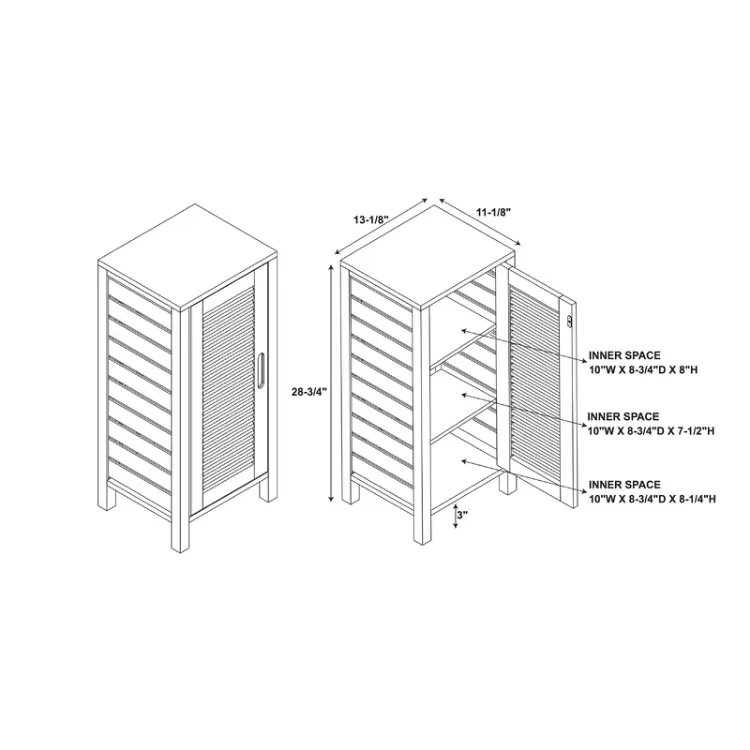 Picture of Paolo Natural wood Bathroom cabinet 