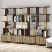 Picture of Loria bookcase - natural wood - multi-use