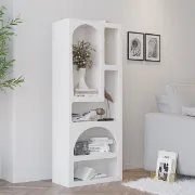 Picture of Moana bookcase with wooden shelf and storage areas - natural wood