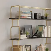 صورة كلاريس – مكتبة عصرية طويلة قائمة بذاتها مع 4 أرفف
