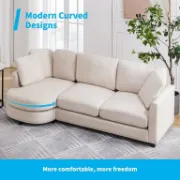 Picture of Mixoy L-Shaped Sectional Natural wood