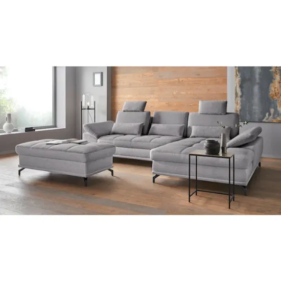 Picture of Places of Style corner sofa Costello, with seat depth adjustment and armrest function, incl. 3 kidney cushions