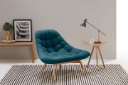 Elton Upholstered Natural wood chair 