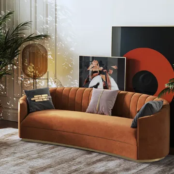 Show details for Wegen Curved Sofa - Natural Wood Picture of Wegen Curved Sofa - Natural Wood