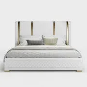 Picture of Aurelia Luxe Upholstered Bed – Black & Gold