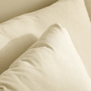 صورة Arvella Scandinavian 2-Seater Sofa – Beige Linen with Natural Wood Base