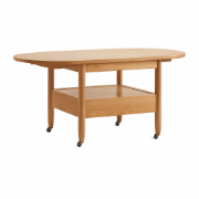 Picture of Divano Coffee table with shelf and drawer for storage Natural wood