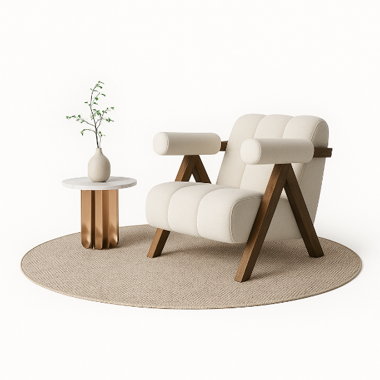 Picture of Arika Modern Natural wood  Arm chair