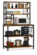 Picture of Stalli Kitchen Microwave Stand with Storage Shelves