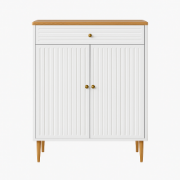 Picture of Dovas White & Brown Shoe Storage Cabinet