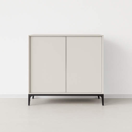 Picture of Caval White Shoe Storage Cabinet with 2 Doors