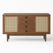 Picture of Classy Natural wood with Rattan sideboard