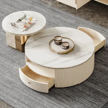 Show details for Velmira Luxe Coffee & Side Table Set – Golden Elegance Meets Natural Wood Charm Picture of Velmira Luxe Coffee & Side Table Set – Golden Elegance Meets Natural Wood Charm