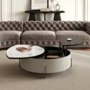 صورة طاولة القهوة مارفيرو الرخامية بآلية رفع – تصميم ذكي وأناقة عصرية