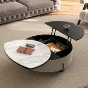 صورة طاولة القهوة مارفيرو الرخامية بآلية رفع – تصميم ذكي وأناقة عصرية
