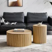 صورة طقم طاولات رافيلو من الخشب الطبيعي