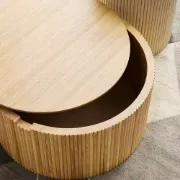 صورة طقم طاولات رافيلو من الخشب الطبيعي
