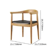 Picture of Torno Solid Curve Armchair – Resilient Natural Wood for Dining & Living