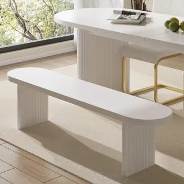 Show details for Lina Modern Dining Bench with a Contemporary Edge Picture of Lina Modern Dining Bench with a Contemporary Edge