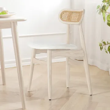 Show details for Elin Rattan Frame Chair – Boho Simplicity in Natural Wood Picture of Elin Rattan Frame Chair – Boho Simplicity in Natural Wood