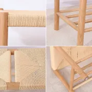 Picture of Saku Boho Woven Wood Bench