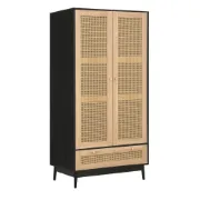 Picture of Celyn – Rattan 2-Door Wardrobe with Drawer