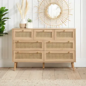Avenya – Natural Rattan & Wood 6-Drawer Chest Avenya – Natural Rattan & Wood 6-Drawer Chest