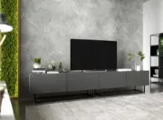 Picture of Noir TV Console – Modern Black Media Unit with Metal Frame