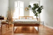 Picture of Lior – Natural  Wood Bed Frame with Natural Grain