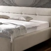 Picture of Lina Minimalist Natural Wood Fabric Bed