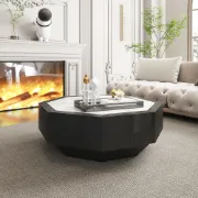 صورة ترابيزة قهوة مودرن - خشب طبيعي - لونا