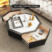صورة ترابيزة قهوة مودرن - خشب طبيعي - لونا