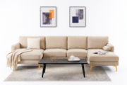 Picture of Mocha L-Shaped Sectional Natural wood
