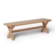 Picture of Tavira Natural Wood Cross-Leg Bench
