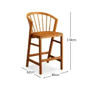 Picture of Norrland Natural Wood Counter Chair