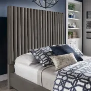 Picture of Velina Natural Wood Bed – Tufted Headboard