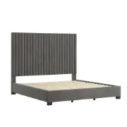 Picture of Velina Natural Wood Bed – Tufted Headboard