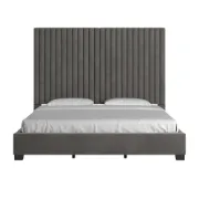 Picture of Velina Natural Wood Bed – Tufted Headboard