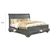 صورة سرير أوسلو من الخشب الطبيعي – مع أدراج تخزين