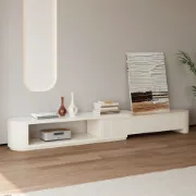 Picture of Arvia Extendable Natural Wood  TV Unit – Curved Minimal Design