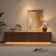 Picture of Lonteo Natural Wood TV Unit – with Stone Top